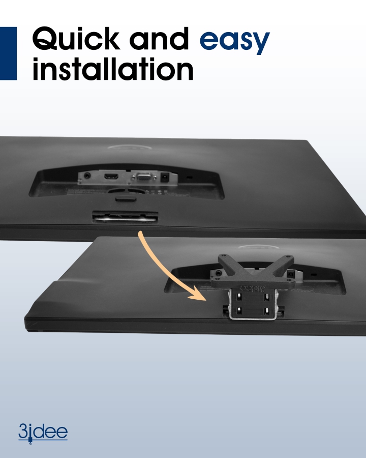 VESA Adapter kompatibel mit DELL Monitor (S2240L, S2240M, S2340L, S2340M, S2440L) - 75x75mm