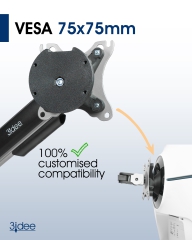 VESA Adapter kompatibel mit Samsung Monitor (Odyssey G9, Neo G9, G8, Neo G8, G7) - 75x75mm